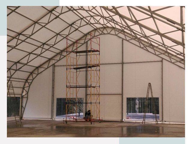 Шатровые ангары в Сафонове