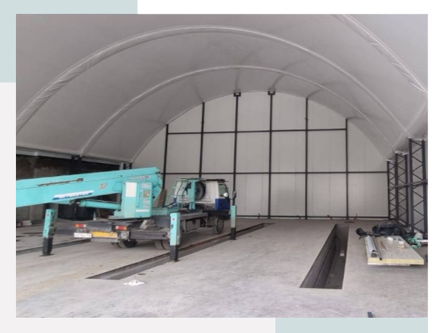 Внутреннее оснащение ангаров в Сафонове