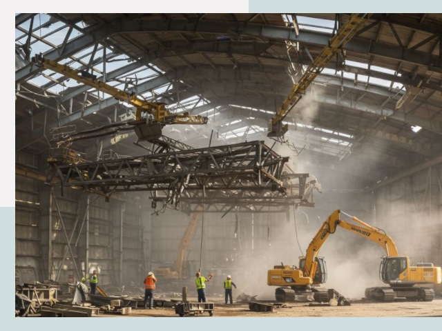 Демонтаж ангаров в Сафонове от 615 руб. за м²