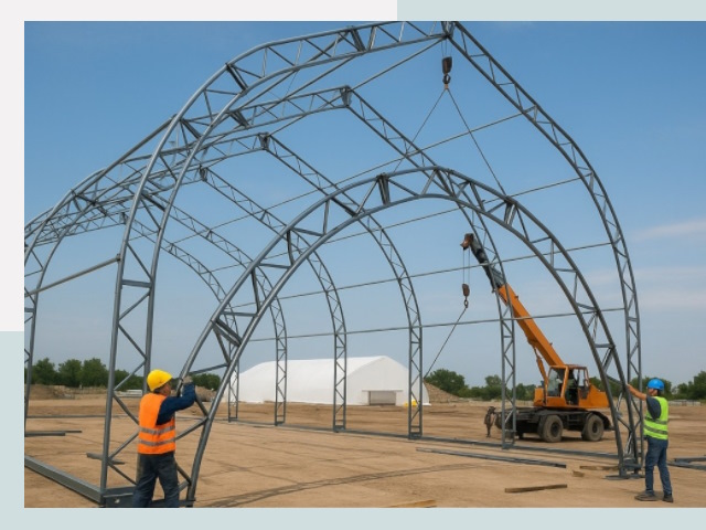 Монтаж ангаров в Сафонове от 615 руб. - Надежно и быстро